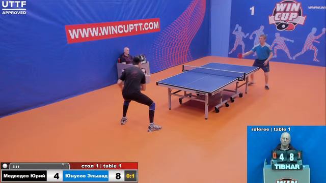 Медведев Юрий 0-3 Юнусов Эльшад Турнир Восток 4 WINCUP 20.04.21 Прямая трансляция Зал1 смотреть онлайн