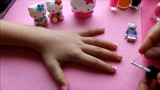 Делаем детский маникюр Хелло Китти ツ смотреть онлайн