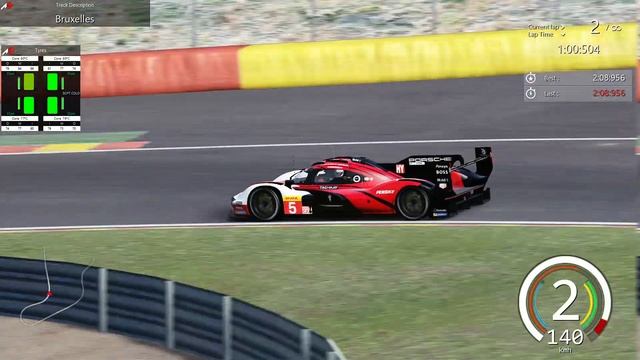 Assetto Corsa - Practice Lap at Spa - Porsche 963 смотреть онлайн