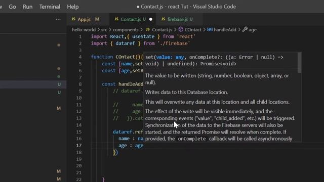 Increament child in realtime database | react form with firebase смотреть онлайн