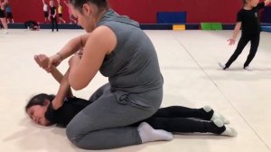 Velislava’s first time crying during sadistic gymnastic stretching