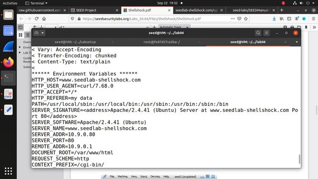 Lab04: SEED 2.0 Shellshock Attack Lab Part 1 смотреть онлайн
