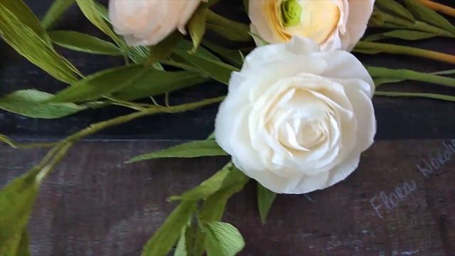 Crepe paper Ranunculus #ranunculus #crepepaperflowers смотреть онлайн