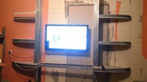 Ниша из гипсокартона с подсветкой. Plasterboard for TV.