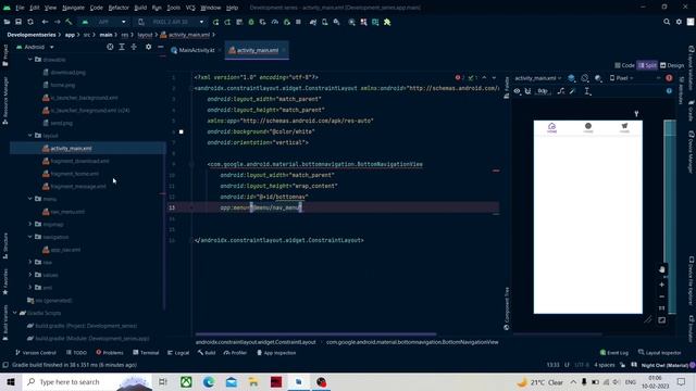 Bottom Navigation Bar in Android Studio in Kotlin - Android Development Full course in Hindi смотреть онлайн