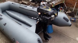 Поднятие транца лодки ПВХ. Китайский манометр.