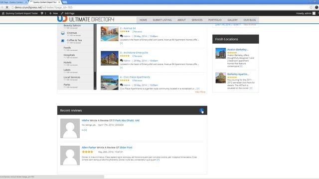 Ultimate Directory WordPress Theme Recent Reviews (Crunchpress) смотреть онлайн