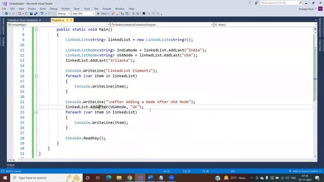 Generic LinkedList Collection Class | Foreach Loop | Conversion Between Array List and Dictionary смотреть онлайн