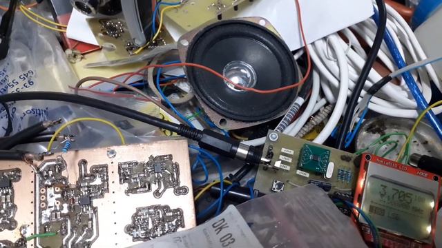 Radio cu doua mixere NE602, VFO si BFO, medie pe 12MHz cu 4 cristale, DDS cu si5351, test смотреть онлайн