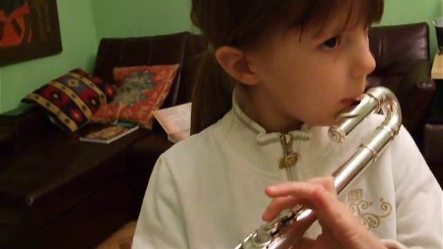 Flute Lesson. Querflöte Spielen.