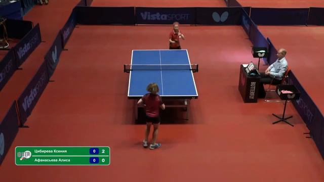 Цибирева Ксения - Афанасьева Алиса. Настольный теннис. смотреть онлайн