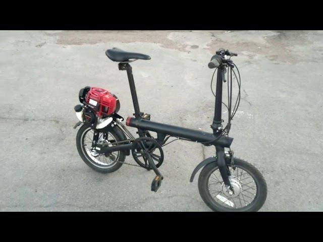 Мотовелосипед бензо электрический гибрид Комета смотреть онлайн