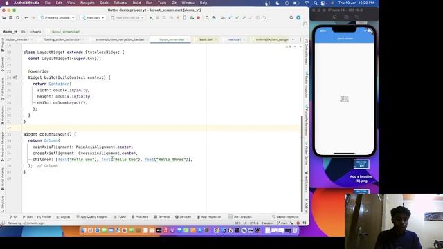 #10 Column, Row and Stack in flutter in hindi смотреть онлайн