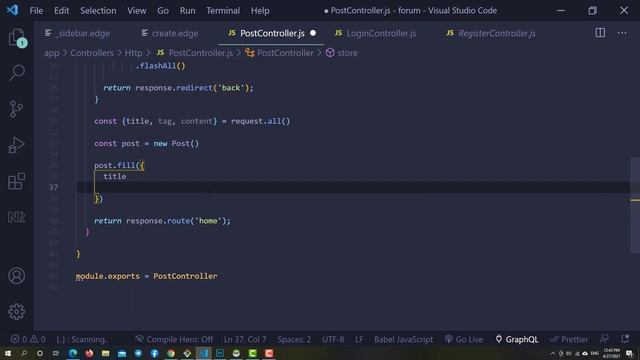 AdonisJS is a Node MVC framework | Storing a Post | EP11 смотреть онлайн