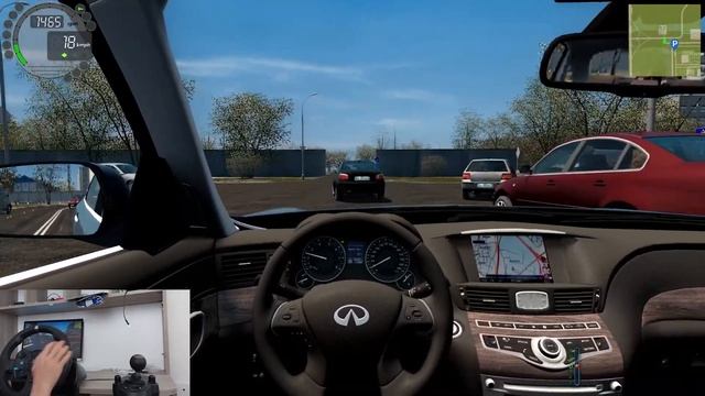 Infiniti G35 | City Car Driving | Steering Wheel Cam смотреть онлайн