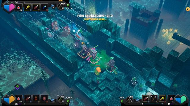 Monster boss fight on Abyssal Monument in Minecraft Dungeons смотреть онлайн