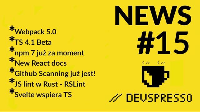 JS News 15 - co nowego tym razem? Webpack, TS, RSLint.... смотреть онлайн