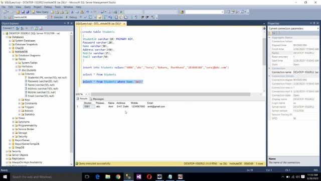 How to create database & Table in SQL Server using SQL Query смотреть онлайн