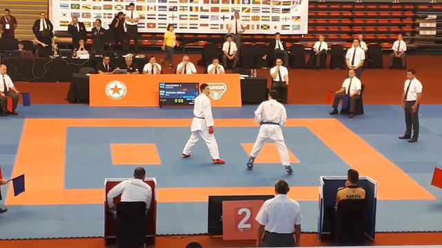 Ainazarov Yermek kaz vs Teixeira Breno bra in Male Kumite u75 Kg at Serie A Santiago 2020 смотреть онлайн