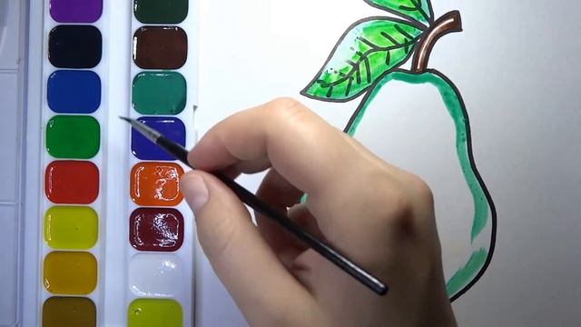 how to draw a pear/как нарисовать грушу/come disegnare la pera смотреть онлайн