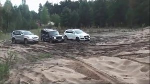 Audi Q7, Jeep  и Toyota LC Prado -  тест на проходимость !!!