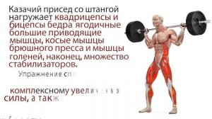 4.6 | Казацкий / казачий присед со штангой: техника выполнения, целевые мышцы | CAST-IRON