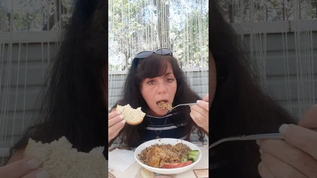 МУКБАНГ/ СУП МАСТАВА И ТЕФТЕЛЬКИ С ГРЕЧКОЙ С СВЕЖИМИ ОВОЩАМИ