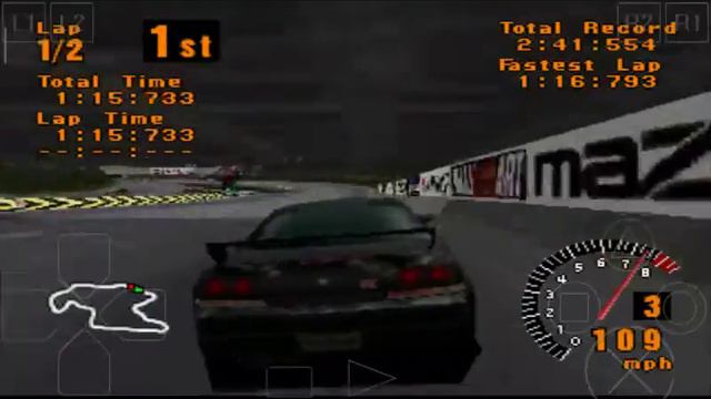 Gran Turismo 1 Arcade Mode - #2 Trial Mountain with Nissan Skyline GT-R (R33) [HARD DIFFICULT] смотреть онлайн