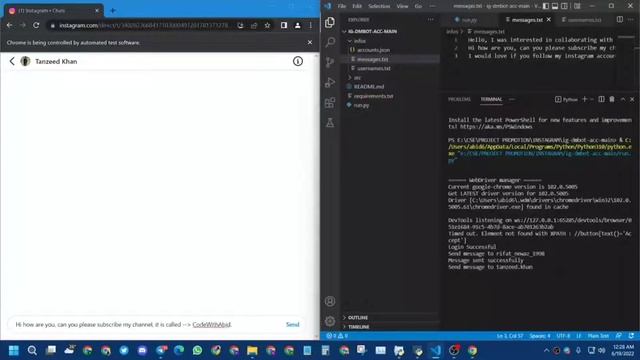 Instagram Mass DM Bot with Multiple Rotating Accounts | Python | InstaPy смотреть онлайн