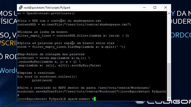07 - Hadoop - WordCount com script PySpark continuação смотреть онлайн
