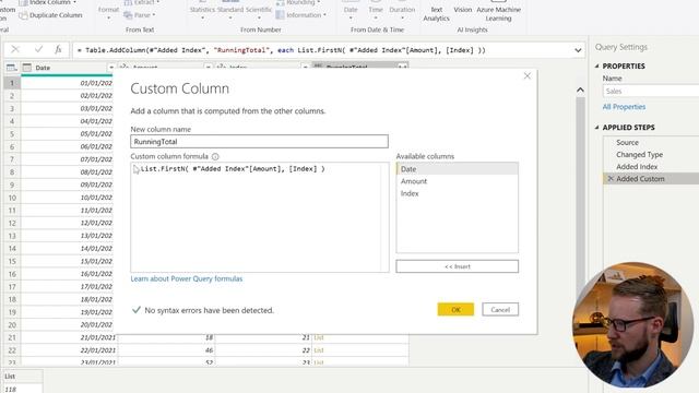 Creating a Running Total in Power Query смотреть онлайн