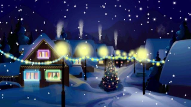 🎅🎄 Christmas Snowing Village Wallpaper Screensaver☃️⭐️ Relaxing Christmas Instrumental Music🎵 4K смотреть онлайн
