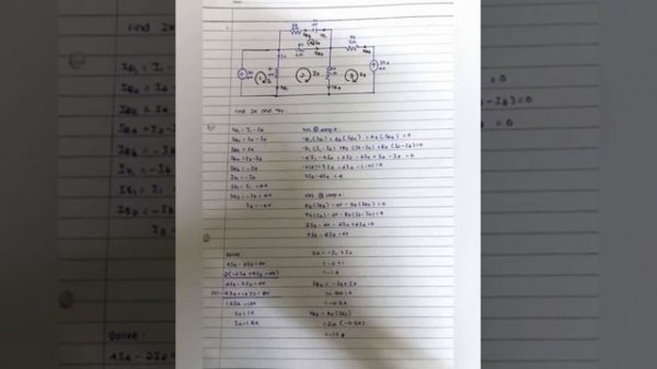 Video Assignment 1tmt2 - exercise 1 ( Mesh Analysis) & 2 ( Node Voltages)