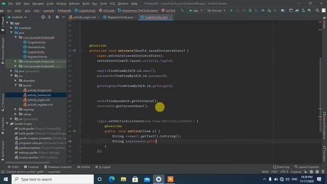 Firebase database tutorial in telugu | Login function смотреть онлайн