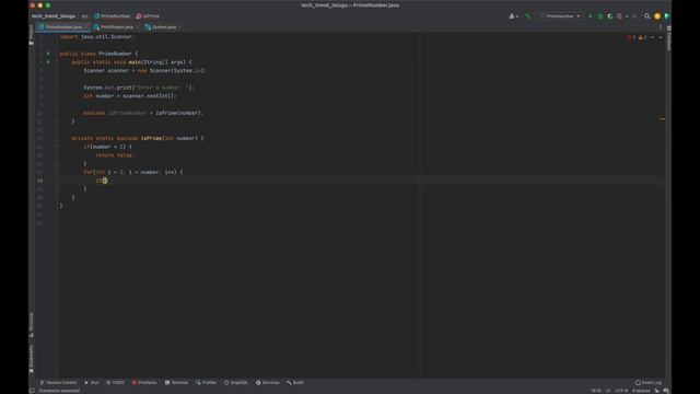 Prime number program in Java Telugu | Demo | Optimized смотреть онлайн