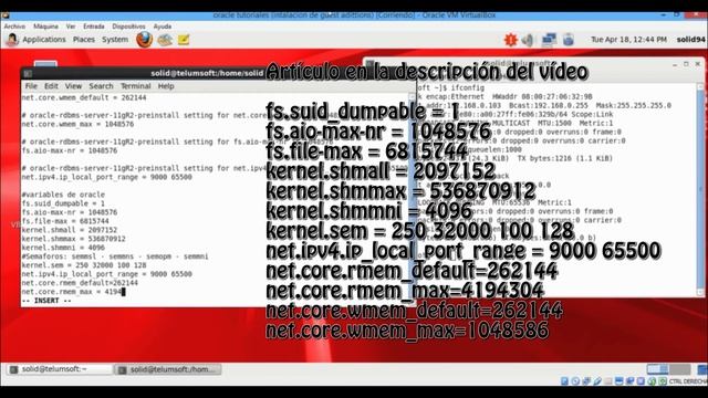 Configuración de Oracle LInux para instalar Oracle 11G смотреть онлайн