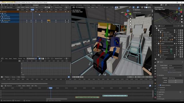 Blender 2.93 - Разработка Minecraft анимации #08 смотреть онлайн
