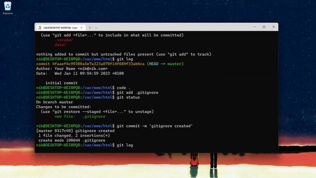 Чат на PHP | 13 | база по git. Коммиты, ветки, история изменений смотреть онлайн