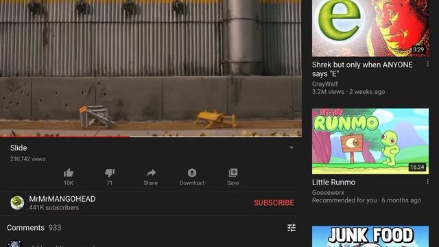 I React MrMrMANGOHEAD Slide In Youtube смотреть онлайн