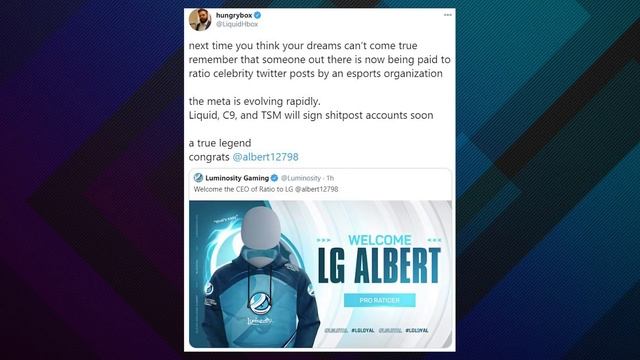 Albert Ratios Luminosity Gaming for a Job and 100,000 Likes смотреть онлайн