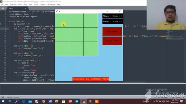 TIC TAC TOE GUI APP PYTHON using tkinter. Code Explained смотреть онлайн