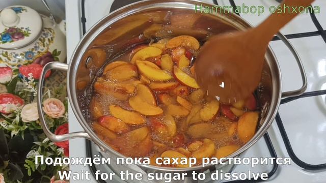 ВАРЕНЬЕ ИЗ ПЕРСИКОВ НА ЗИМУ, простой рецепт янтарного персикового варенья дольками. PEACH JAM . смотреть онлайн