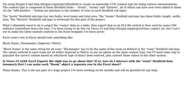 Drupal: Output Flexifield content as Excel file? смотреть онлайн