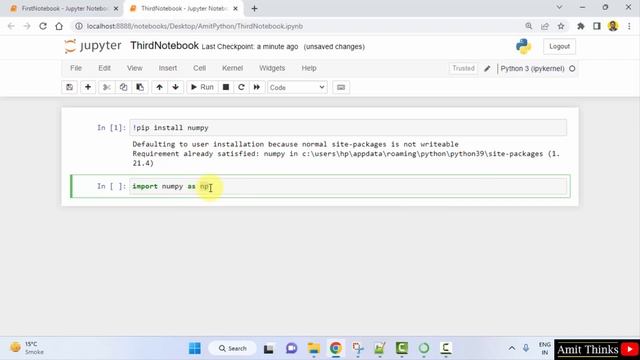 How to Install Numpy in Jupyter Notebook on Anaconda | Run first program | 2023 смотреть онлайн
