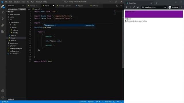 Como Usar CSS e Estilizar Componentes no React JS - Styled Components смотреть онлайн