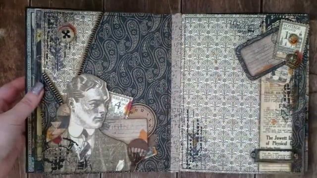 Винтажный мужской альбом | Vintage album Graphic 45 смотреть онлайн