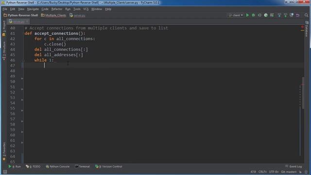 Python Reverse Shell Tutorial 8 Handling Connections from Multiple Clients смотреть онлайн