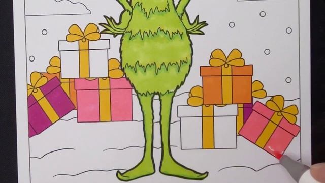 Coloring The Grinch Christmas | Coloring Pages | Coloring with Markers смотреть онлайн