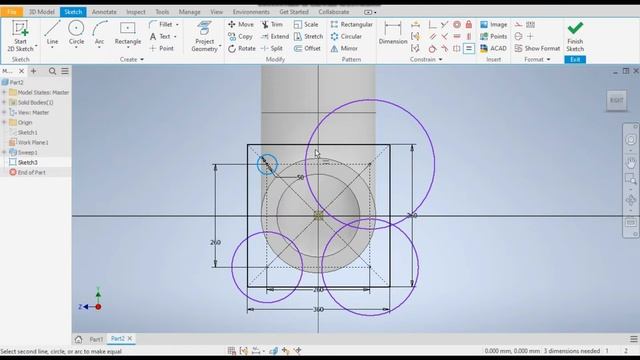 Autodesk Inventor Tutorial for Beginners | Pipe With flange | Sweep Command In Autodesk Inventor смотреть онлайн