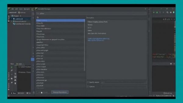 Installing PIL/Pillow in Pycharm Tkinter